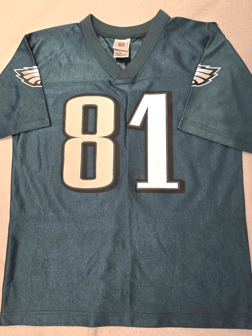 NFL Kids Philadelphia Eagles #81 Teal Jersey Sz LG